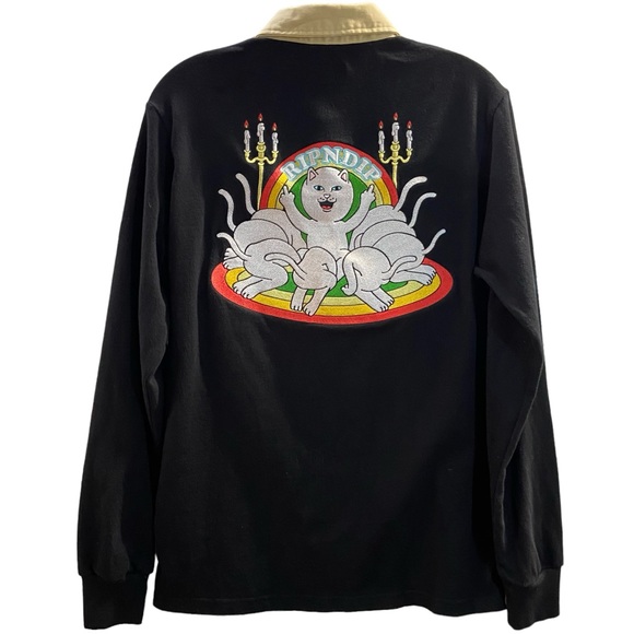 Ripndip "Praise" Rugby Polo Long Sleeve Shirt Sz S - Picture 2 of 6